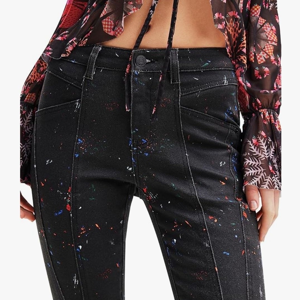 Scotch & Soda Multicolor Splatter Skinny Jeans
